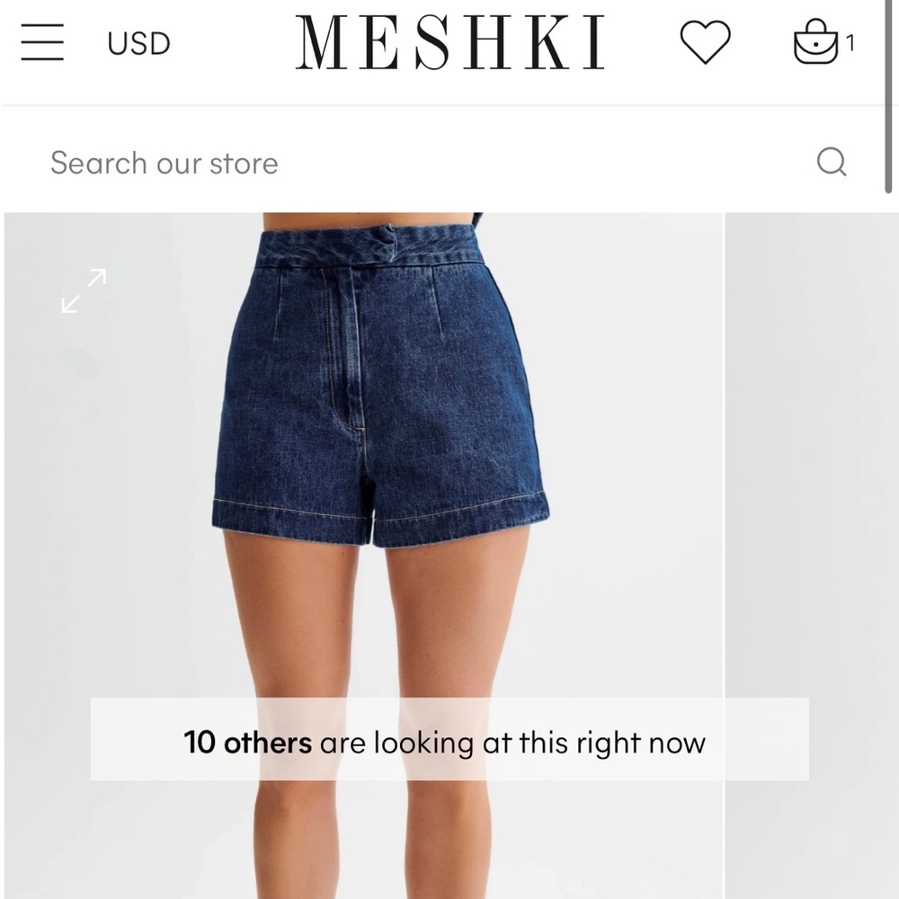 NWT Meshki Abel Denim Shorts Size Small